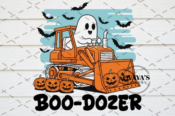 Boo-Dozer Halloween Ghost SVG for Crafts and Graphics