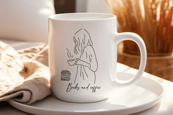 Books and Coffee Svg for Crafts and Graphics