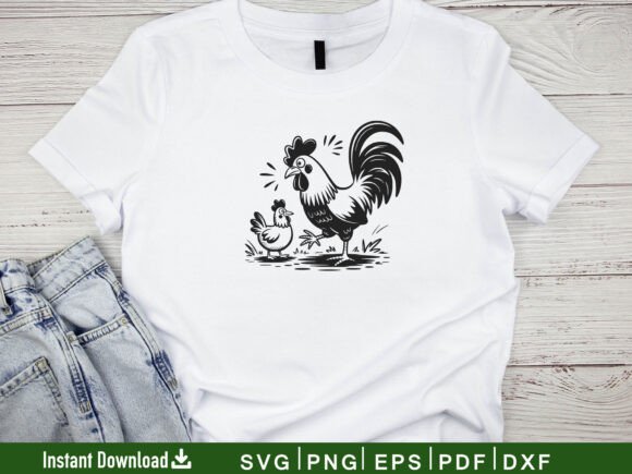 Crazy Chicken Svg Vector for Crafts and Graphics