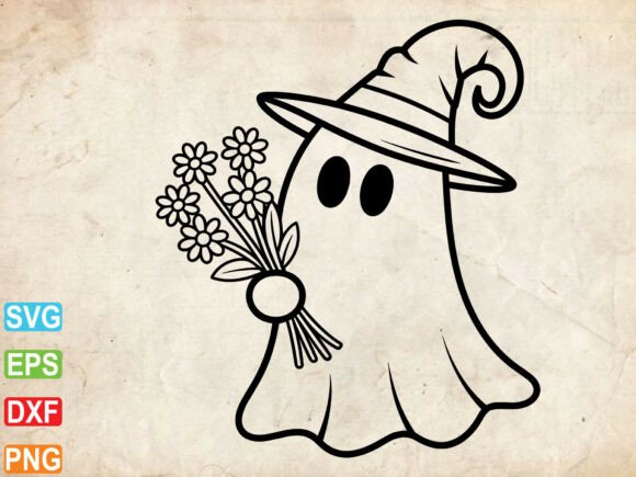 Cute Ghost SVG for Graphics and Crafts