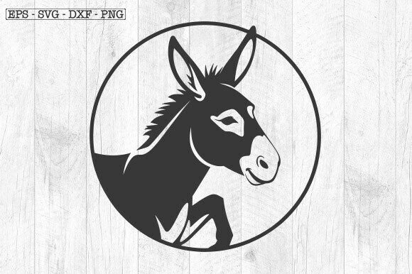 Donkey Face Svg for Embroidery Projects
