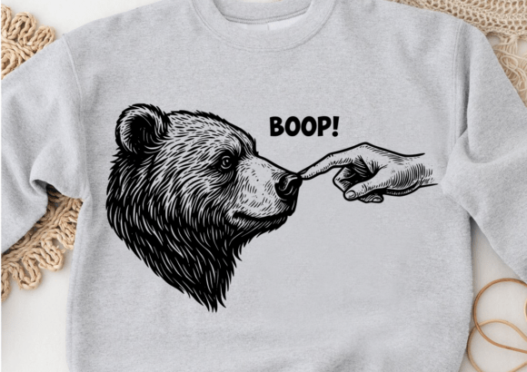 Funny Bear Finger Nose Meme Graphics for Crafts