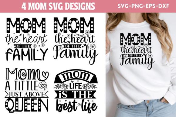 Mom SVG Bundle for Crafts and Graphics