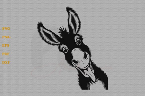 Peeking Donkey Head SVG for Blog Graphics and Crafts