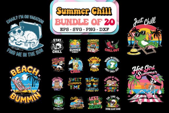 Summer Chill SVG Bundle Review for Embroidery Projects