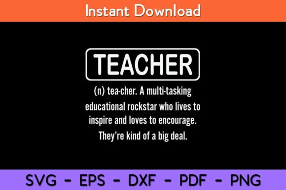 Teacher Definition - Funny Teacher Graphics for Crafts