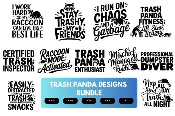 Trash Panda SVG Bundle for Crafts and Graphics